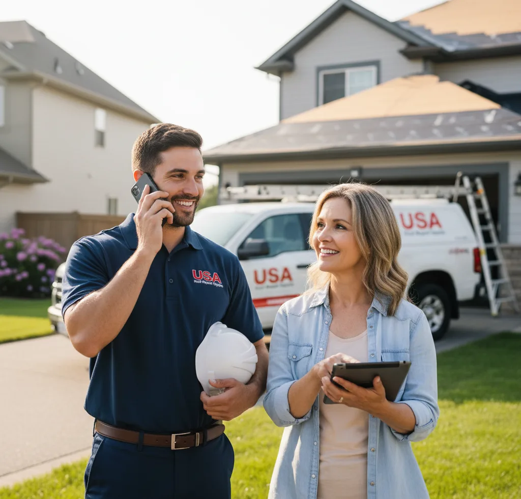 USA Roof Repair Experts customer support in Winsted